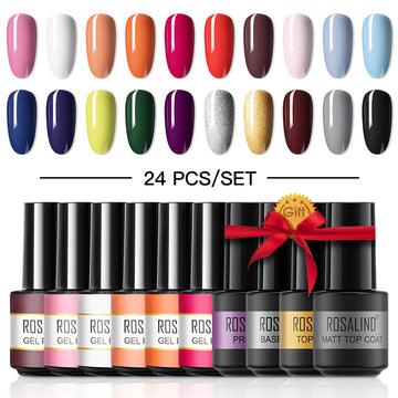 Rosalind Professional Nail Art Gel Polish Set 24PCS